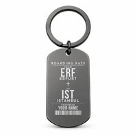 Thumbnail for Erfurt-Weimar Airport ERF - Key Chain - Customizable Boarding Pass - Black