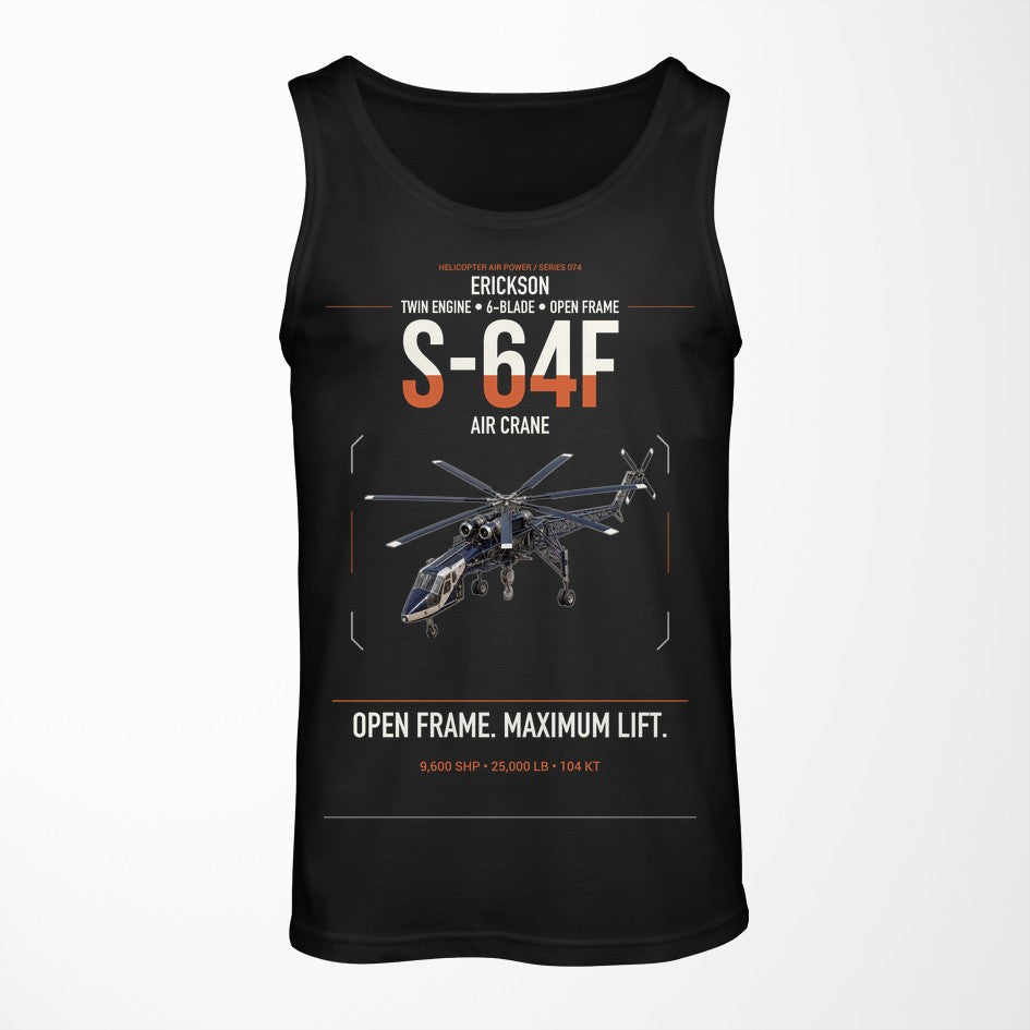 Erickson S-64F Air Crane design on black tank top
