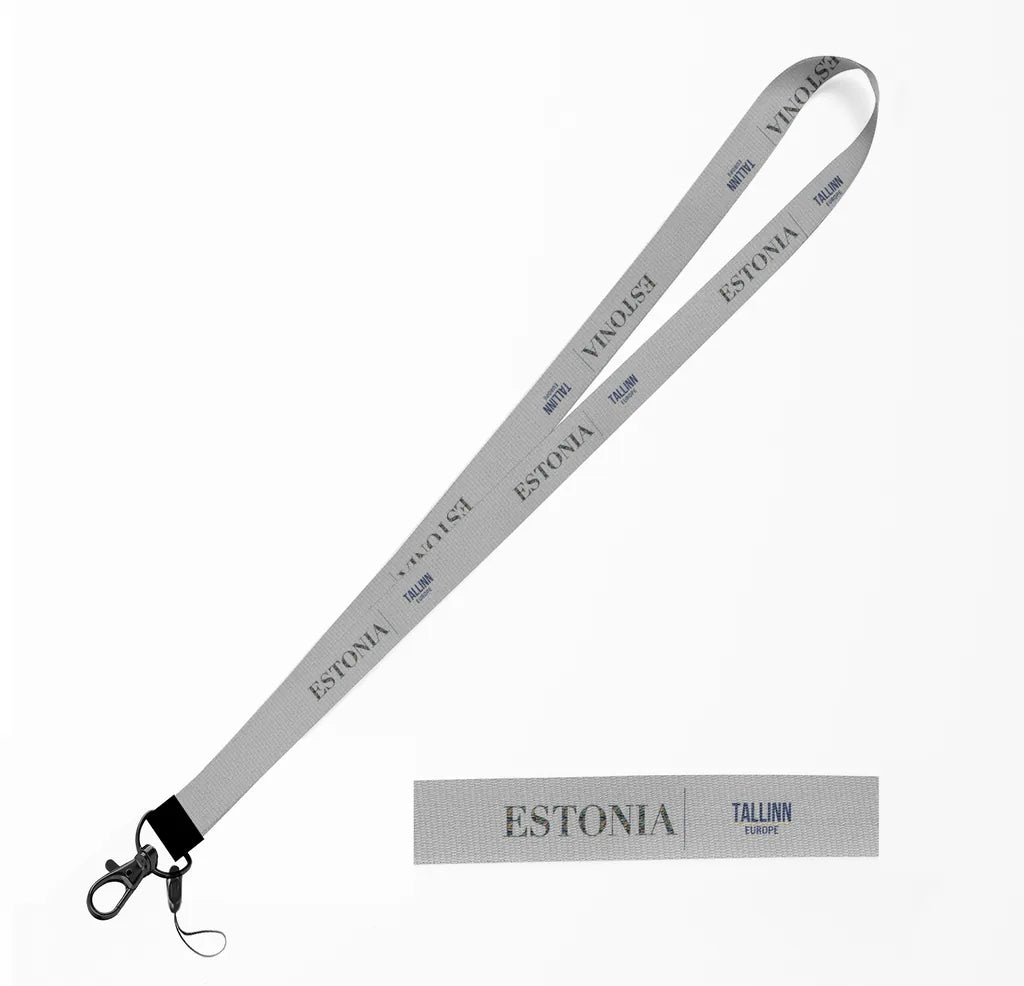 Estonia Country Series lanyard - light gray