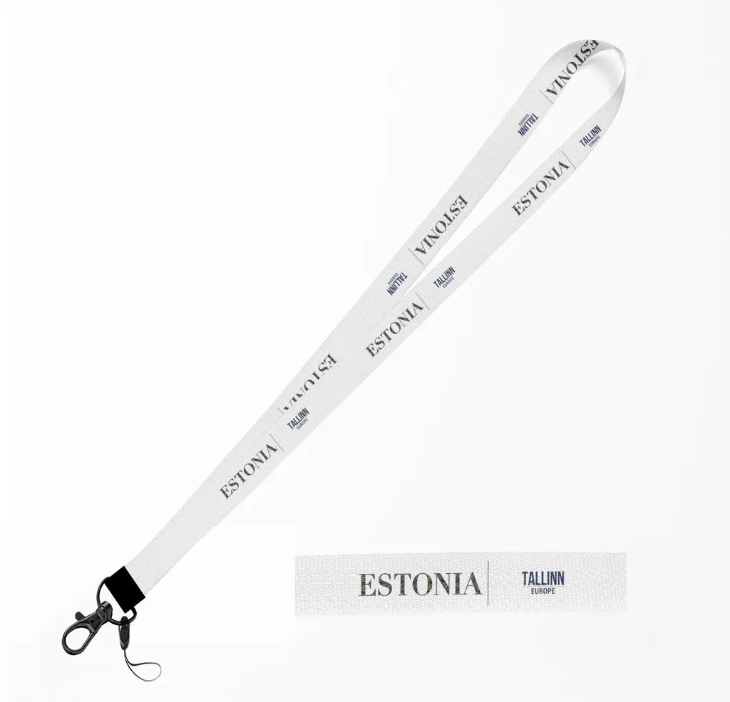 Estonia Country Series lanyard - white