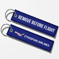 Thumbnail for Ethiopian Airlines Crew & Staff Tag Key Chains - Blue - Remove Before Flight