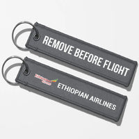 Thumbnail for Ethiopian Airlines Crew & Staff Tag Key Chains - Gray - Remove Before Flight