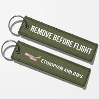Thumbnail for Ethiopian Airlines Crew & Staff Tag Key Chains - Green Army - Remove Before Flight