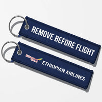 Thumbnail for Ethiopian Airlines Crew & Staff Tag Key Chains - Navy Blue - Remove Before Flight