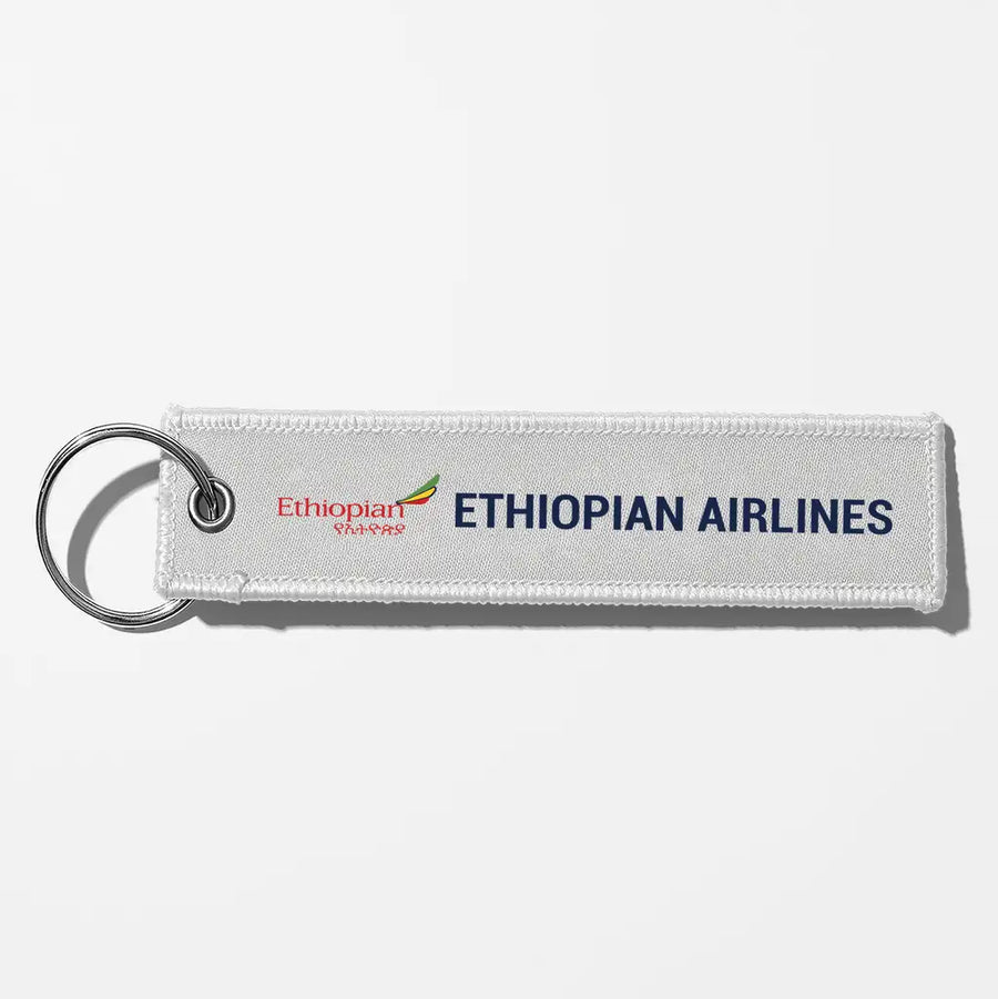 Ethiopian Airlines Crew & Staff Tag Key Chains - White