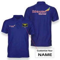 Thumbnail for Ethiopian Airlines logo on blue + name double side polo t shirt