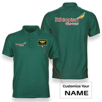 Thumbnail for Ethiopian Airlines logo on green + name double side polo t shirt