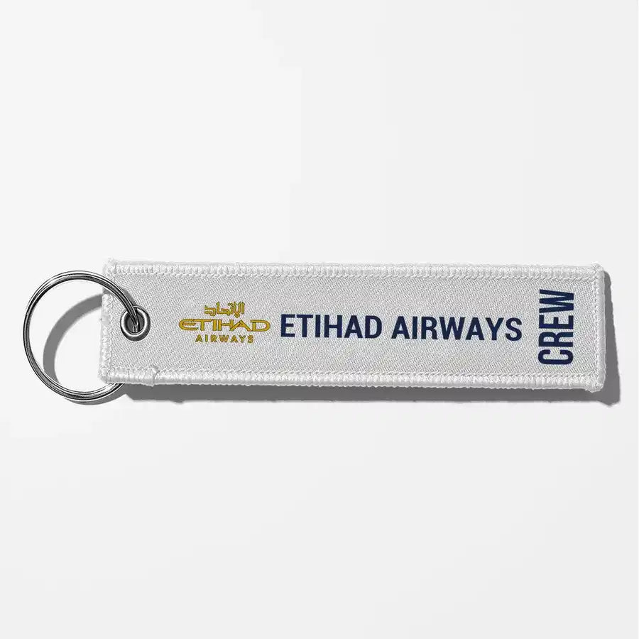 Etihad Airways Airlines Crew & Staff Tag Key Chains - White - Crew
