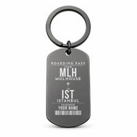 Thumbnail for EuroAirport Basel-Mulhouse-Freiburg MLH - Key Chain - Customizable Boarding Pass - Black