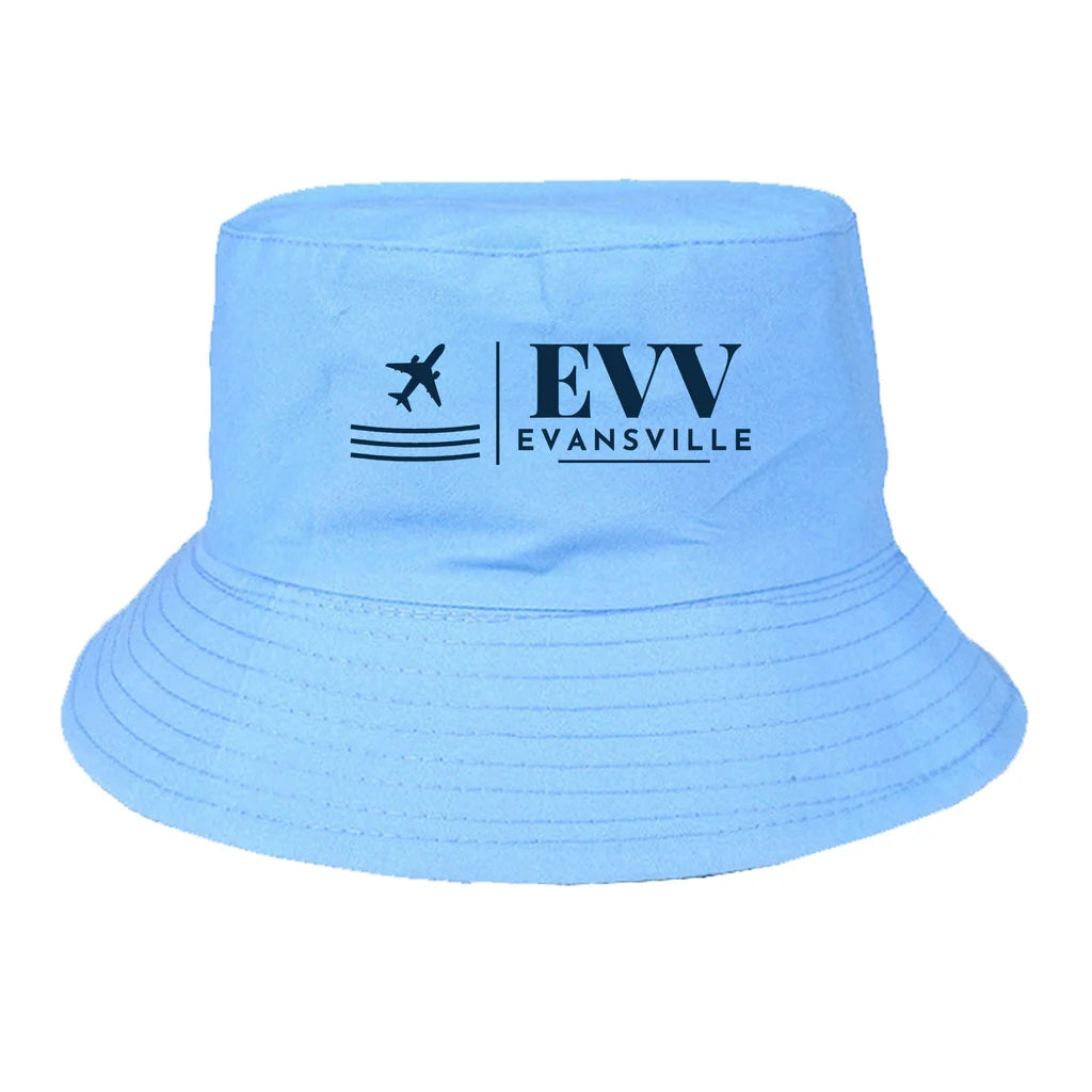 Evansville Regional Airport (EVV) summer hat - light blue