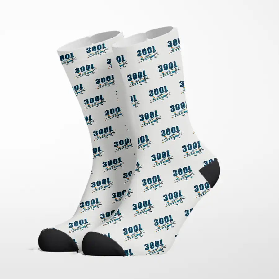 Extra 300L - Cartoon - Socks - White