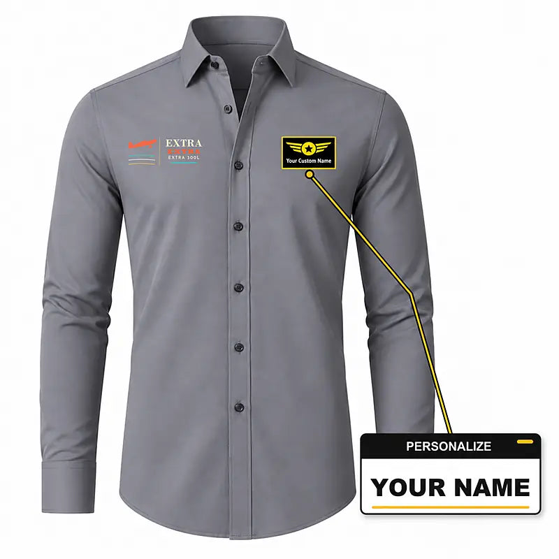 Extra 300L - Long Sleeve Shirt - Poster - Gray + NAME