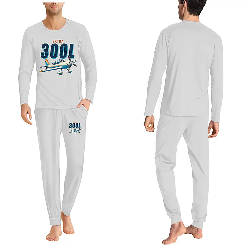 Extra 300L - Men Pajamas - Cartoon Chest - Light Gray