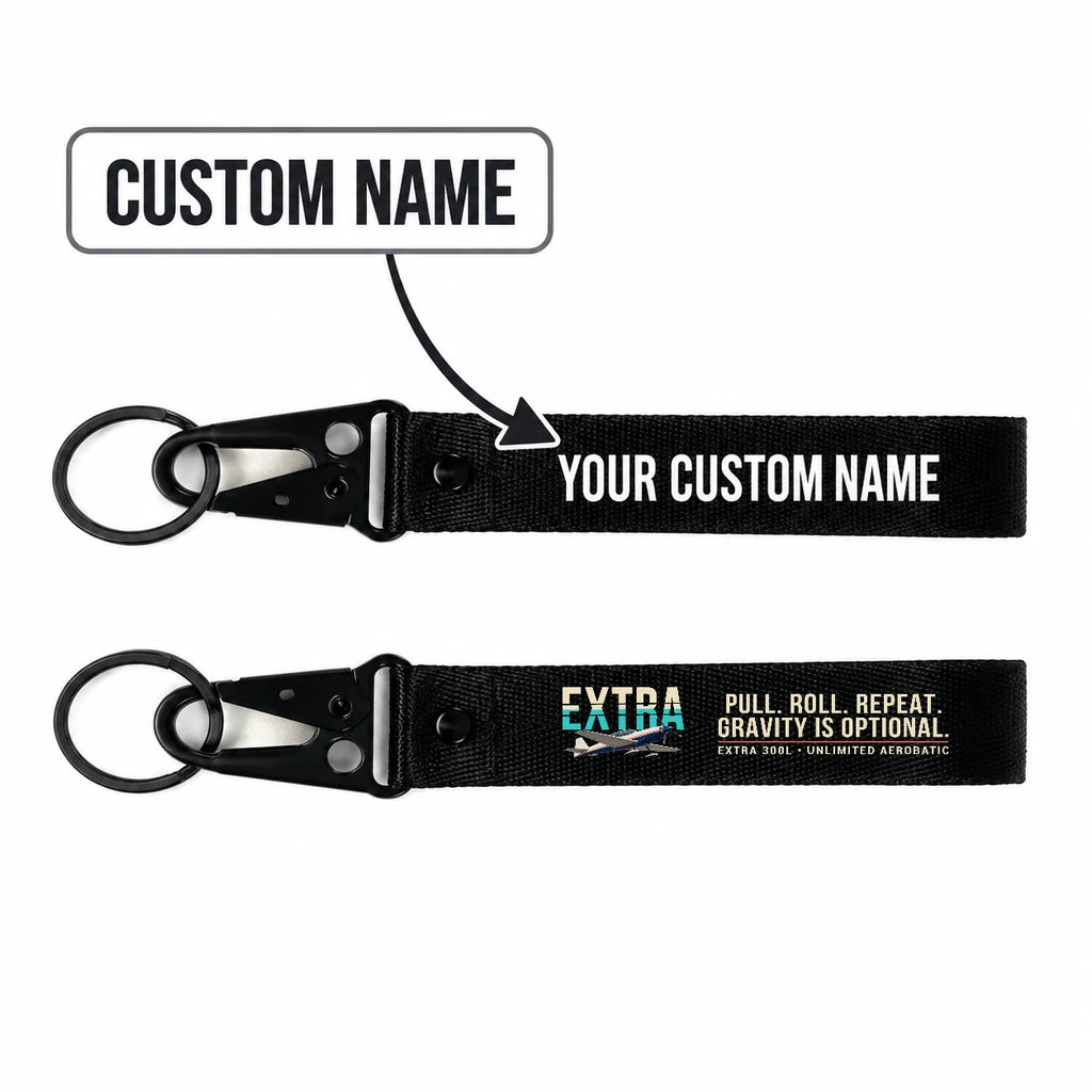 Extra 300L Hawk-Shaped Key Chains - Black - Original - Personalized