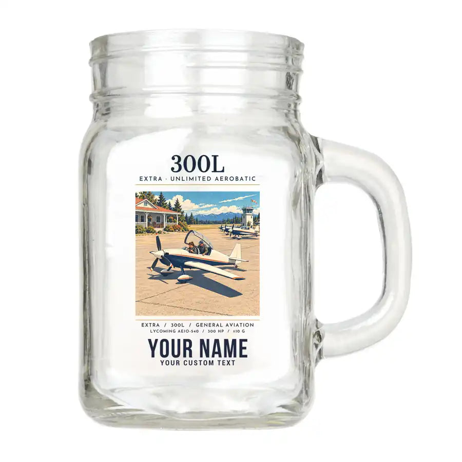 Extra 300L - Poster + Name - Cocktail Glass (Mason Jar)