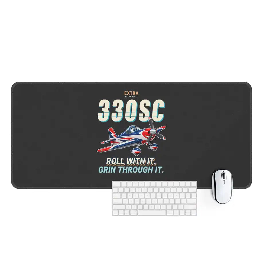 Extra 330SC - Cartoon - Desk Mat - Black