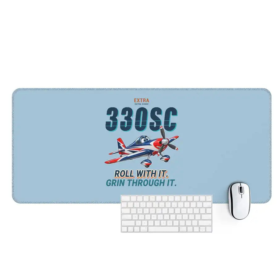 Extra 330SC - Cartoon - Desk Mat - Light Blue