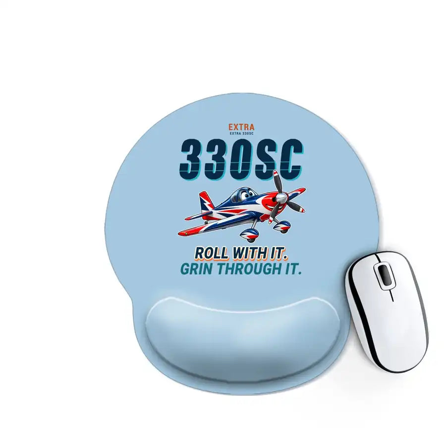Extra 330SC - Cartoon - Ergonomic Mouse Pad - Light Blue