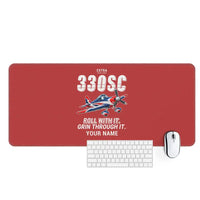 Thumbnail for Extra 330SC - Cartoon + Name - Desk Mat - Red