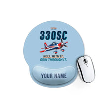 Thumbnail for Extra 330SC - Cartoon + Name - Ergonomic Mouse Pad - Light Blue