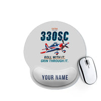 Thumbnail for Extra 330SC - Cartoon + Name - Ergonomic Mouse Pad - Light Gray