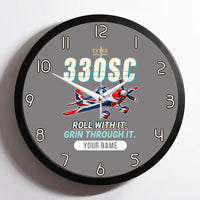 Thumbnail for Extra 330SC - Cartoon + Name - Framed - Gray