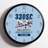 Thumbnail for Extra 330SC - Cartoon + Name - Framed - Light Blue