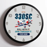Thumbnail for Extra 330SC - Cartoon + Name - Framed - Light Gray