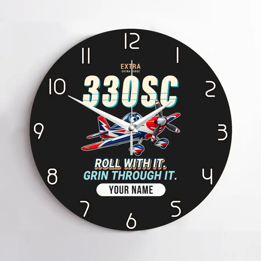 Extra 330SC - Cartoon + Name - No Frame - Black