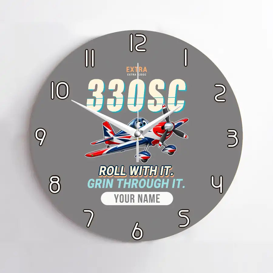 Extra 330SC - Cartoon + Name - No Frame - Gray