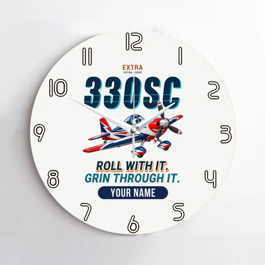 Extra 330SC - Cartoon + Name - No Frame - White