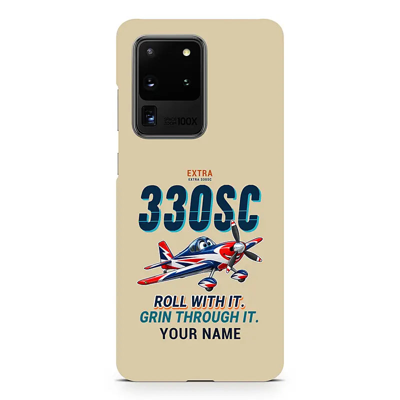 Extra 330SC - Cartoon + Name - Samsung Case - Beige