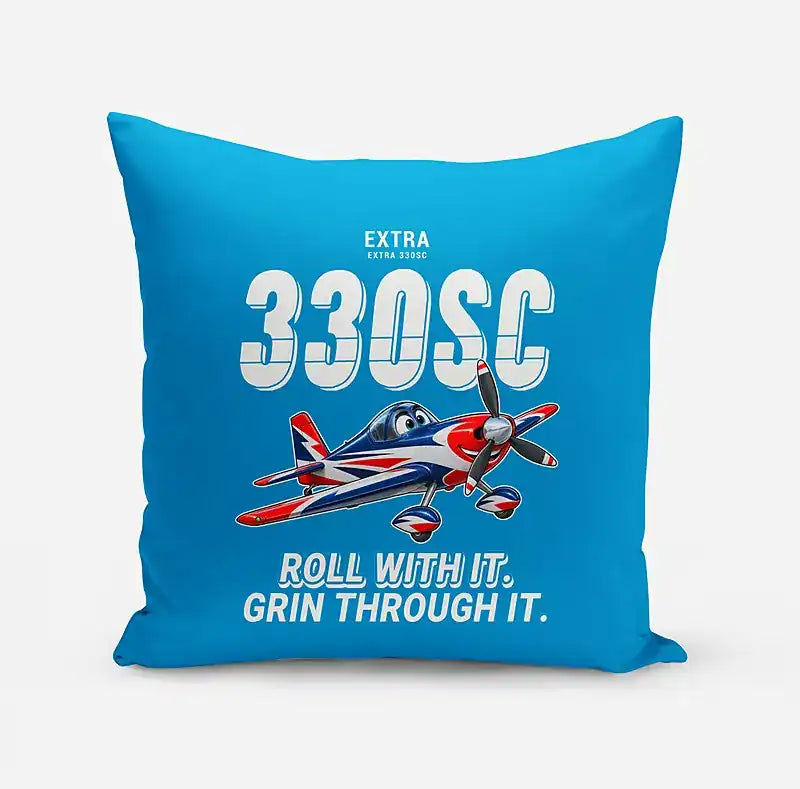 Extra 330SC - Cartoon - Pillow - Turquoise