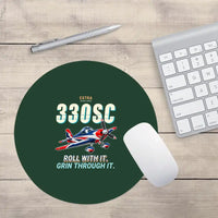 Thumbnail for Extra 330SC - Cartoon - Round Mouse Pad - Dark Green