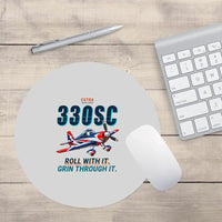 Thumbnail for Extra 330SC - Cartoon - Round Mouse Pad - Light Gray