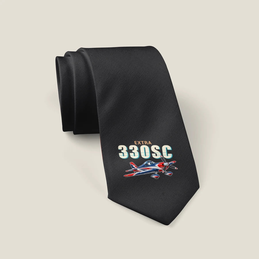 Extra 330SC - Cartoon - Tie - Black