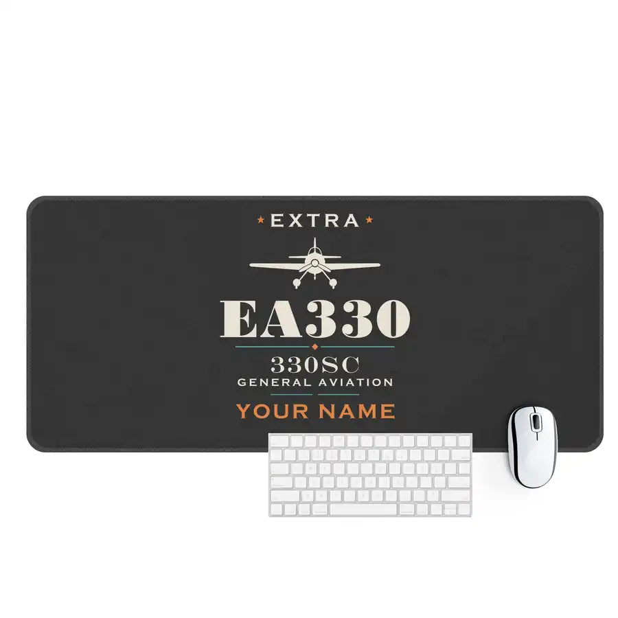 Extra 330SC - Heritage + Name - Desk Mat - Black