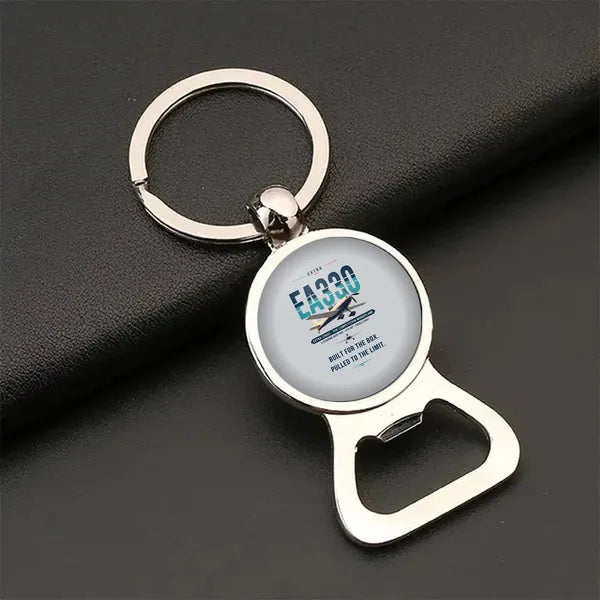 Extra 330SC - Original - Bottle Opener Key Chain - Light Gray