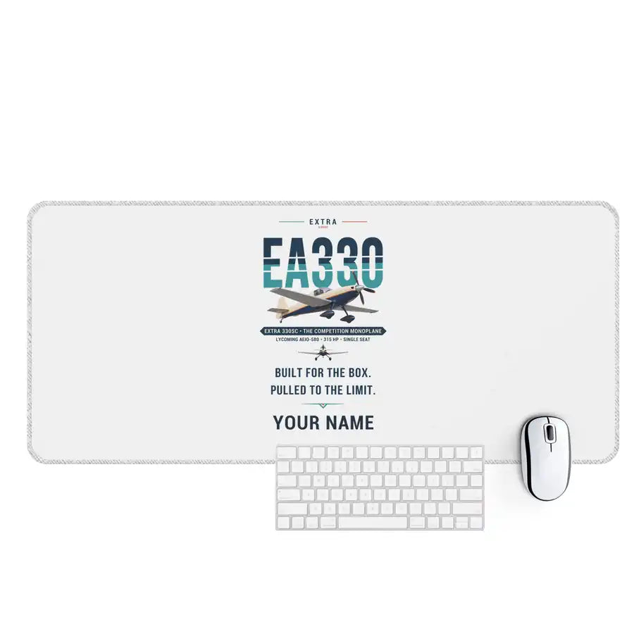 Extra 330SC - Original + Name - Desk Mat - White