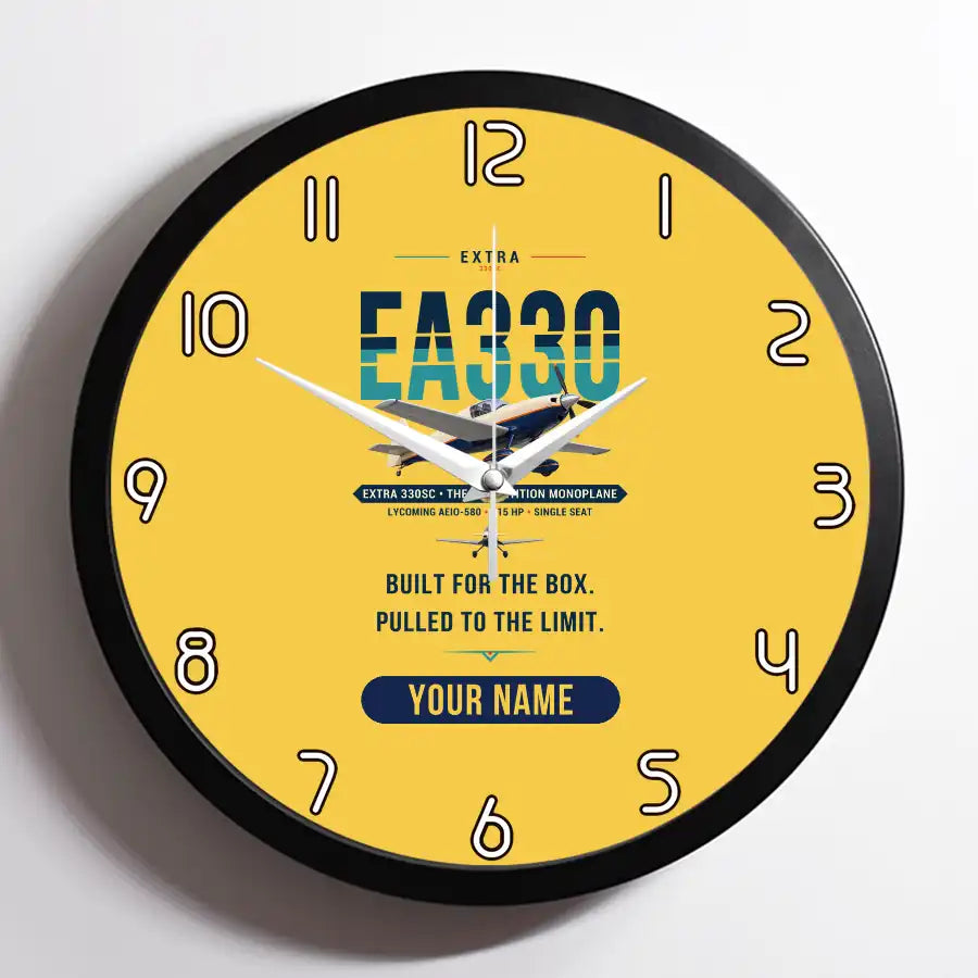 Extra 330SC - Original + Name - Framed - Yellow