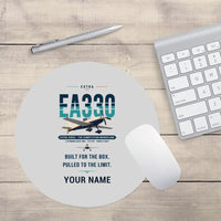 Thumbnail for Extra 330SC - Original + Name - Round Mouse Pad - Light Gray