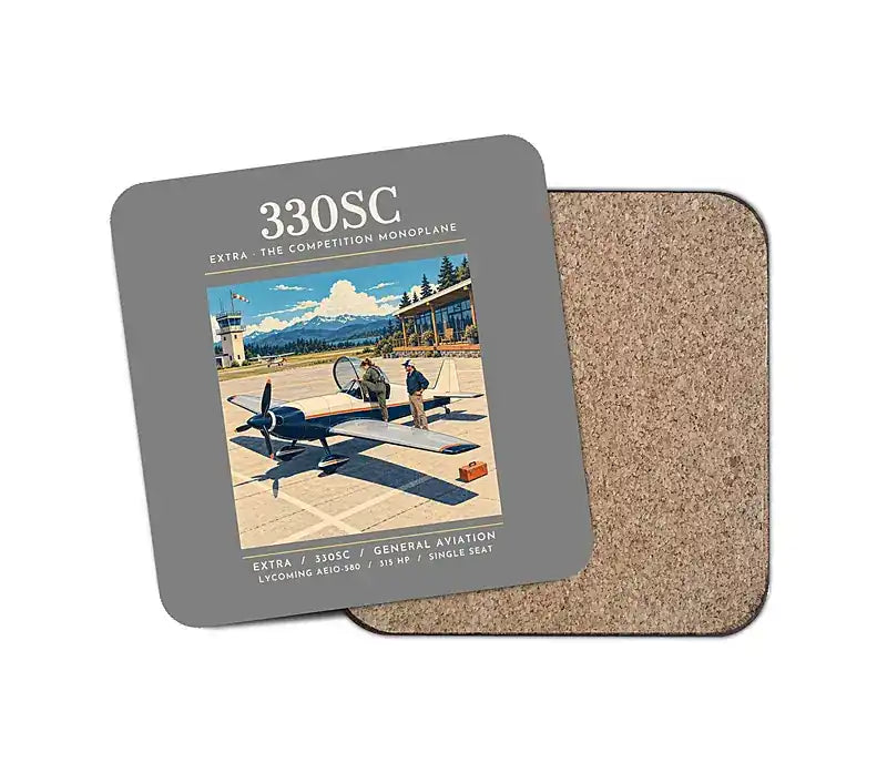 Extra 330SC - Poster - Coaster - Gray