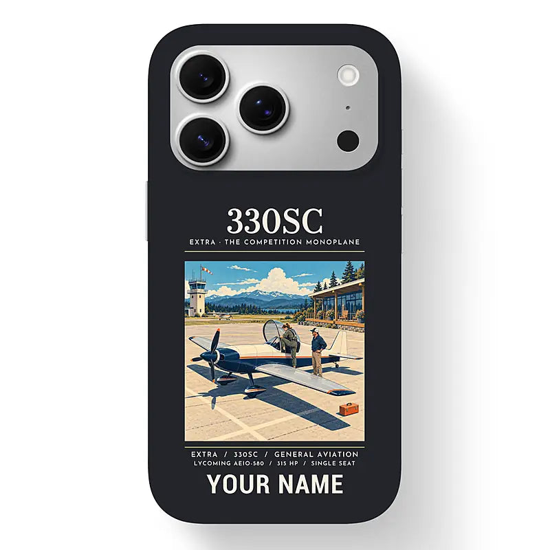 Extra 330SC - Poster + Name - MagSafe iPhone 17 Pro - Black