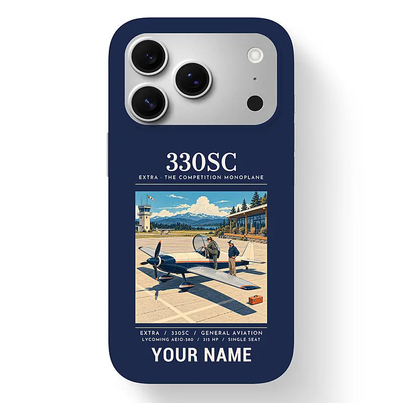 Extra 330SC - Poster + Name - MagSafe iPhone 17 Pro - Navy Blue