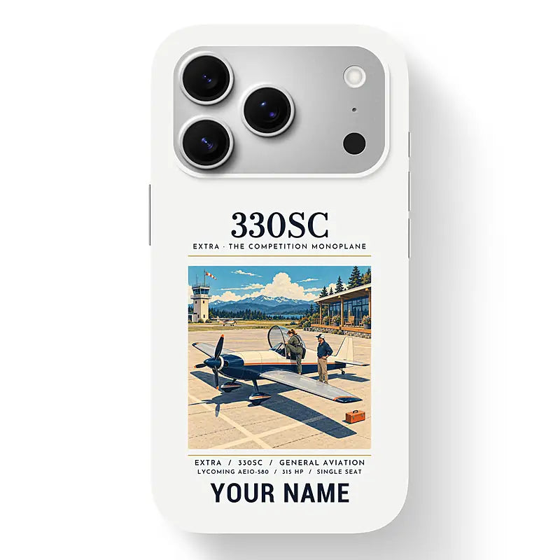Extra 330SC - Poster + Name - MagSafe iPhone 17 Pro - White