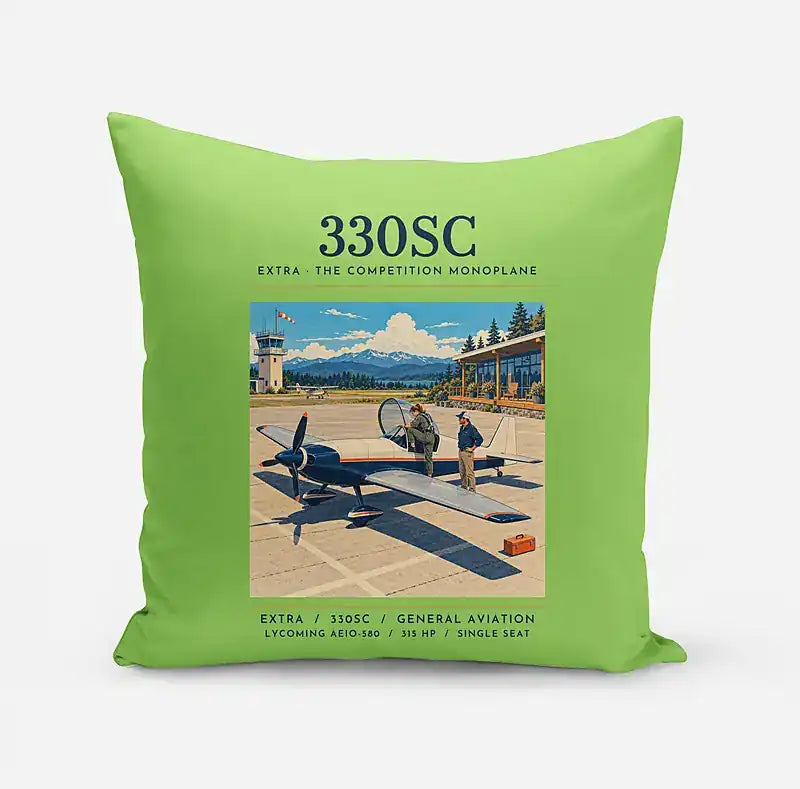 Extra 330SC - Poster - Pillow - Light Green