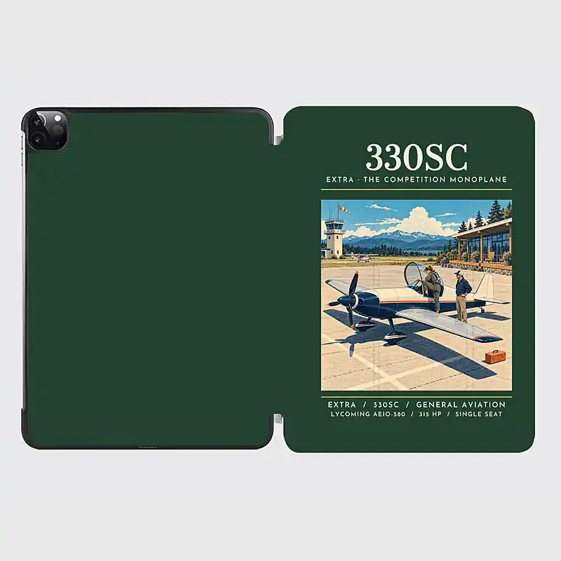 Extra 330SC - Poster - iPad Case - Dark Green