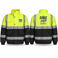 Thumbnail for Extra 330SC Reflective Winter Jackets - Cartoon - Fluorescent Yellow & Navy