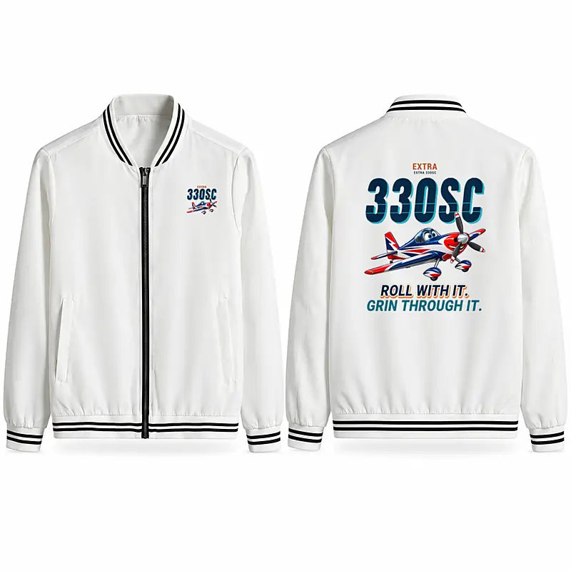 Extra 330SC Stylish Jackets - Baseball Collar - Cartoon - White