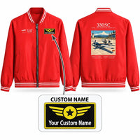 Thumbnail for Extra 330SC Stylish Jackets - Baseball Collar - Poster + Name - Red